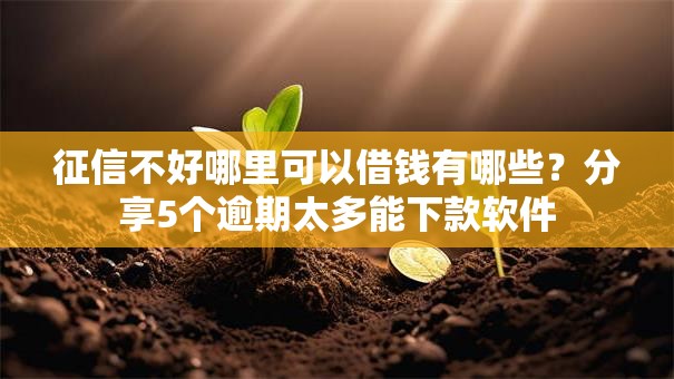 征信不好哪里可以借钱有哪些？分享5个逾期太多能下款软件
