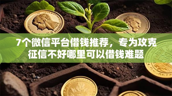 7个微信平台借钱推荐,专为攻克征信不好哪里可以借钱难题 7个微信平台借钱推荐,专为攻克征信不好哪里可以借钱难题