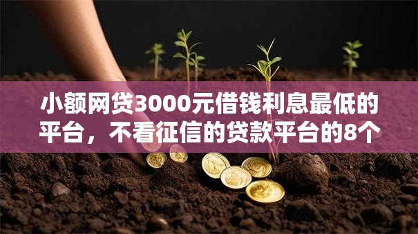 小额网贷3000元借钱利息最低的平台,不看征信的贷款平台的8个平台介绍 小额网贷3000元借钱利息最低的平台,不看征信的贷款平台的8个平台介绍