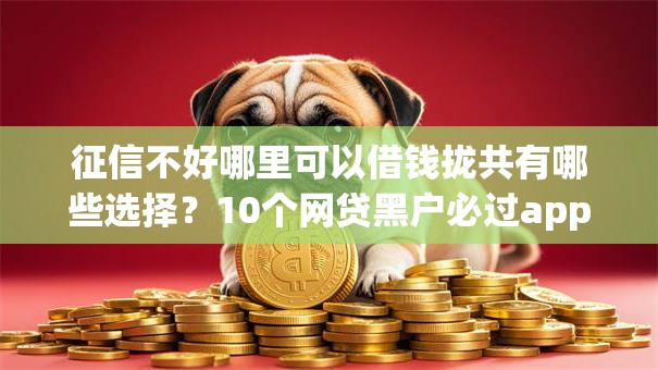 征信不好哪里可以借钱拢共有哪些选择？10个网贷黑户必过app详解