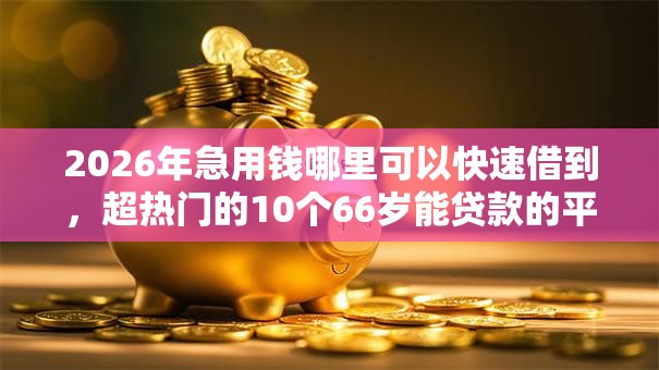 2026年急用钱哪里可以快速借到，超热门的10个66岁能贷款的平台推荐