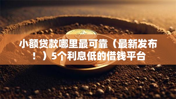 小额贷款哪里最可靠(最新发布!)5个利息低的借钱平台 小额贷款哪里最可靠(最新发布!)5个利息低的借钱平台