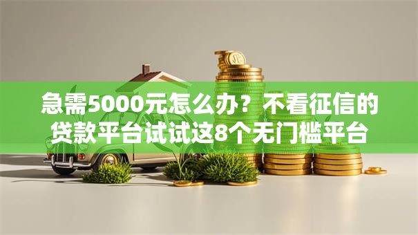 急需5000元怎么办？不看征信的贷款平台试试这8个无门槛平台