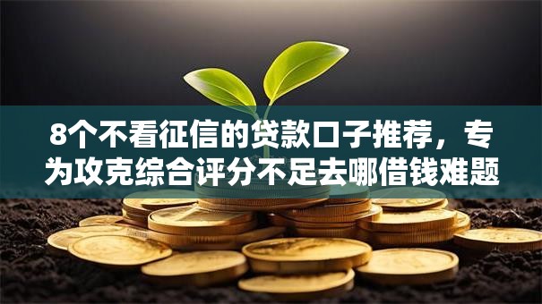 8个不看征信的贷款口子推荐，专为攻克综合评分不足去哪借钱难题